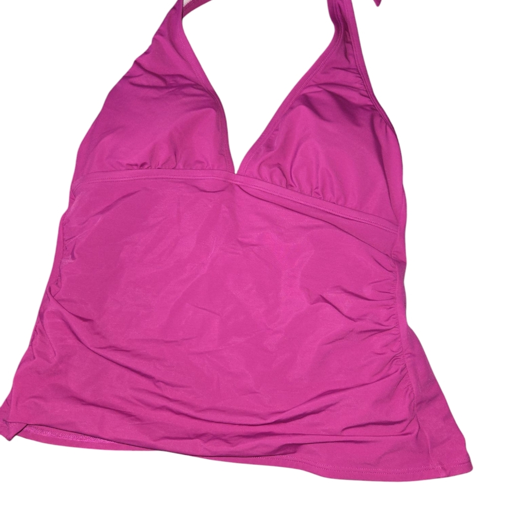 White House Black Market Pink swim suit top sz M